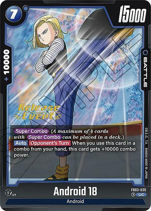 Android 18 Card Front