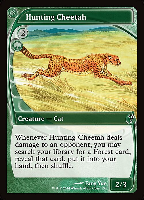 Hunting Cheetah Card Front