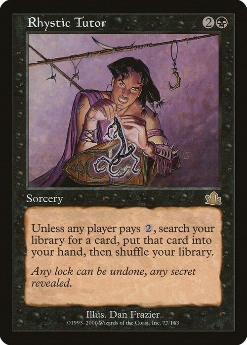 Rhystic Tutor Card Front