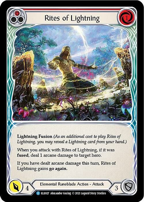 Rites of Lightning - Red Card Front