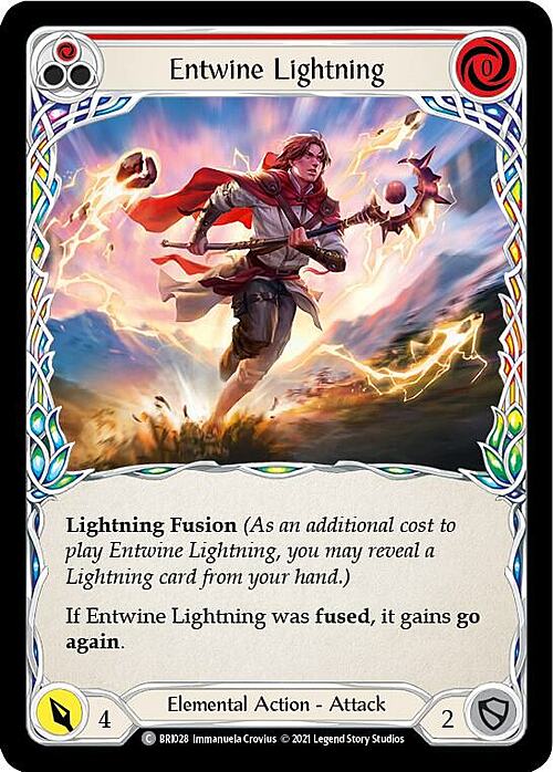 Entwine Lightning - Red Card Front