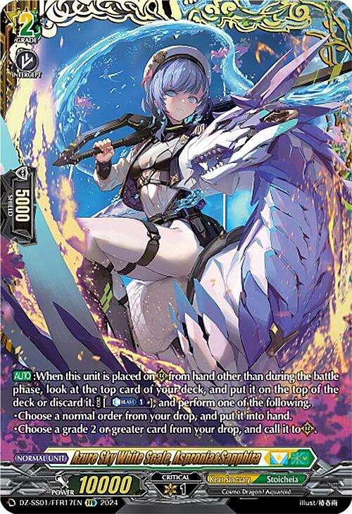 Azure Sky White Scale, Aspronia&Sapphira Card Front