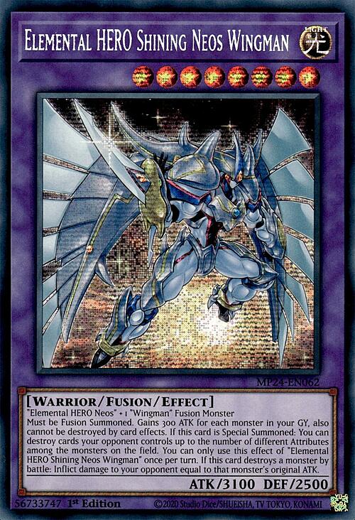 Elemental HERO Shining Neos Wingman Card Front