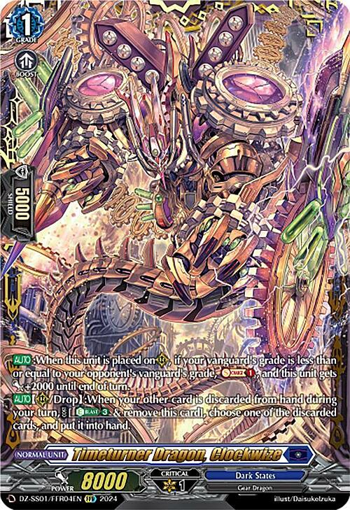 Timeturner Dragon, Clockwize Card Front