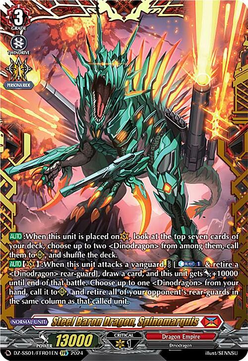 Steel Baron Dragon, Spinomarquis Card Front