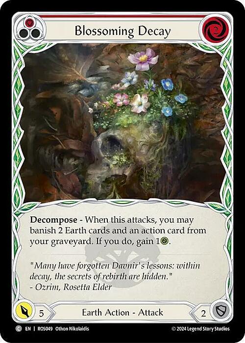 Blossoming Decay (Red) Card Front