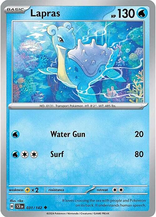 Lapras Card Front