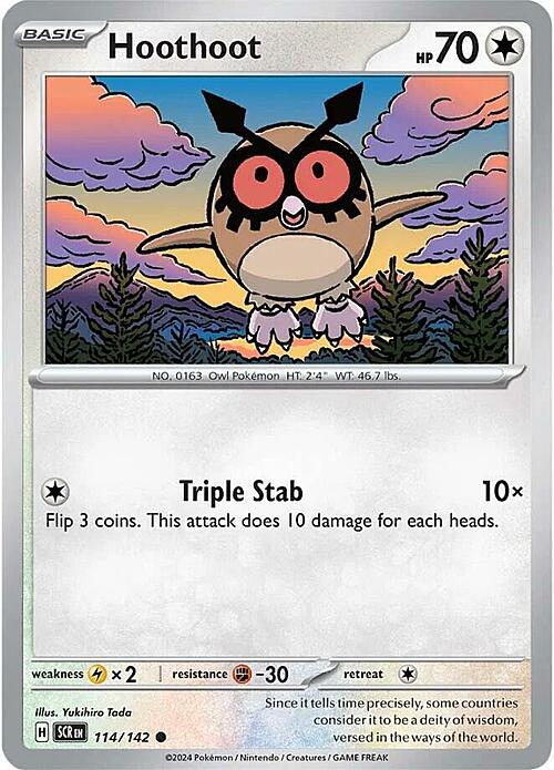 Hoothoot Card Front