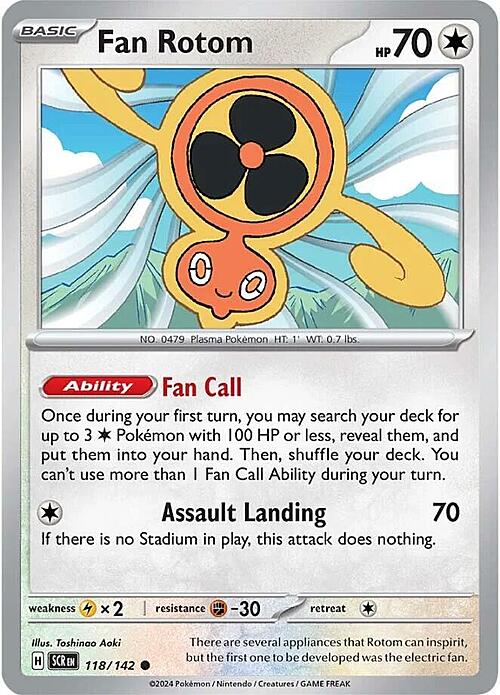 Fan Rotom Card Front