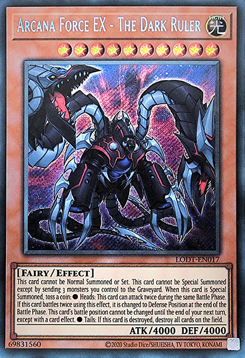 Arcana Force EX - The Dark Ruler Card Front