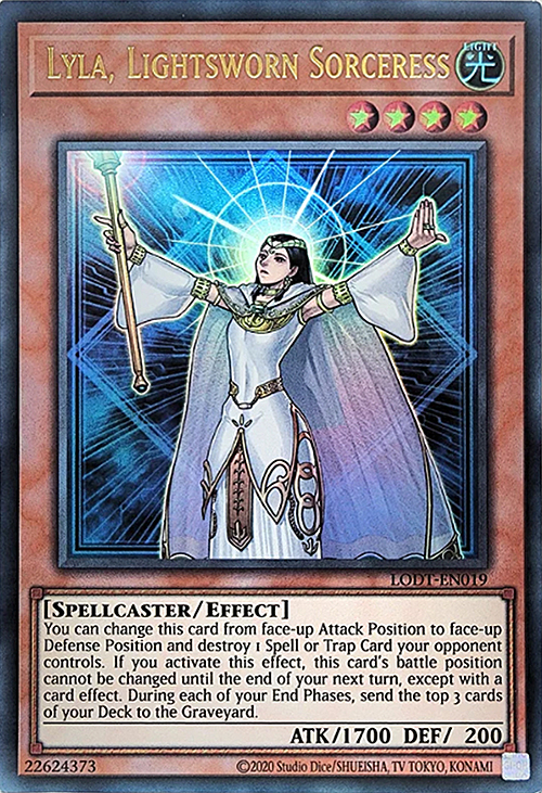 Lyla, Lightsworn Sorceress Card Front