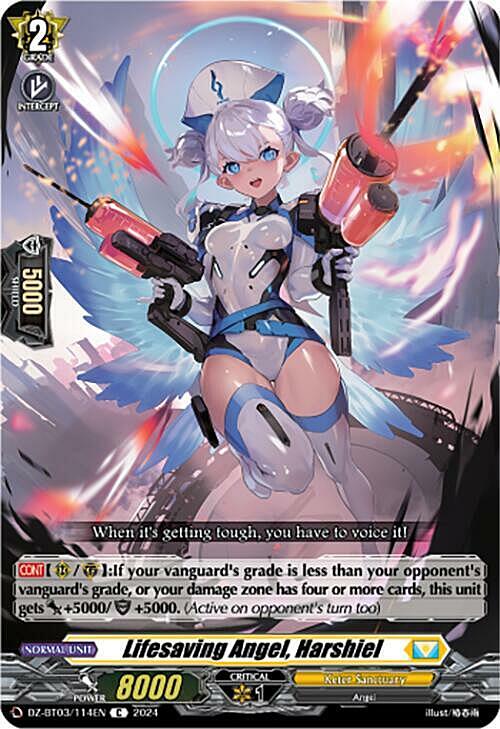 Lifesaving Angel, Harshiel Card Front