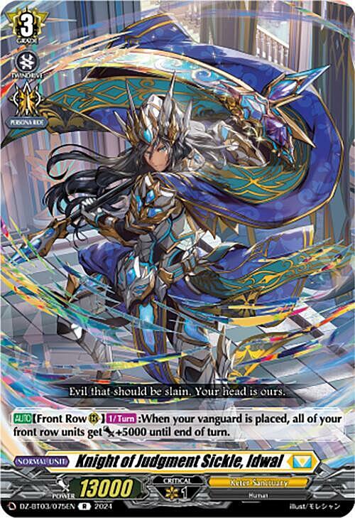 Knight of Judgment Sickle, Idwal Card Front