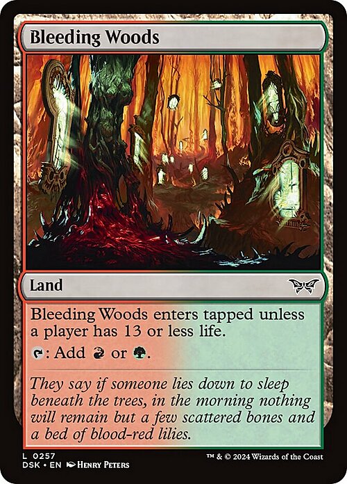 Bleeding Woods Card Front