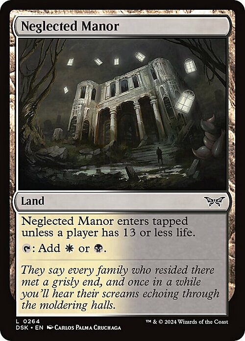 Neglected Manor Card Front