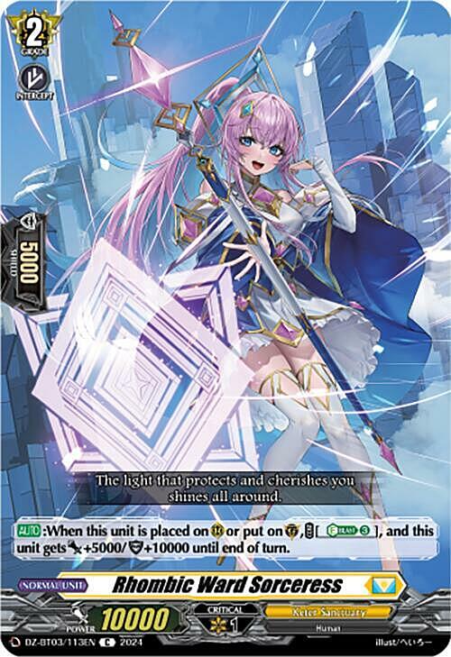 Rhombic Ward Sorceress Card Front