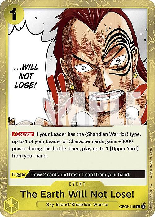 The Earth Will Not Lose! Card Front