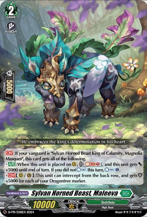 Sylvan Horned Beast, Maleeva Card Front