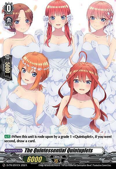 The Quintessential Quintuplets Card Front