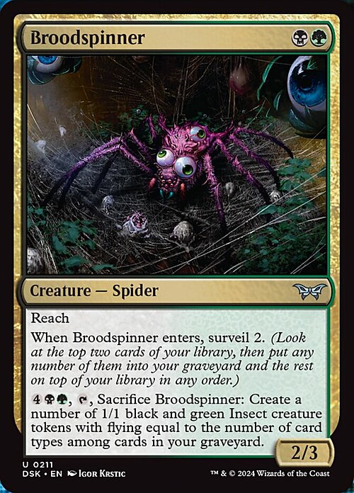 Broodspinner Card Front