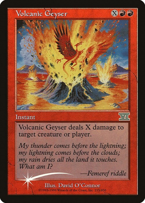 Volcanic Geyser Card Front