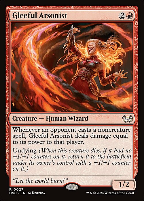 Gleeful Arsonist Card Front