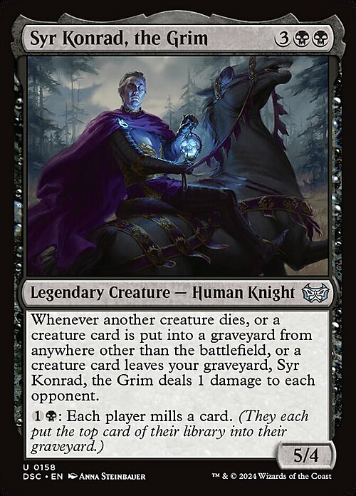 Syr Konrad, the Grim Card Front