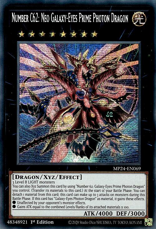 Number C62: Neo Galaxy-Eyes Prime Photon Dragon Card Front