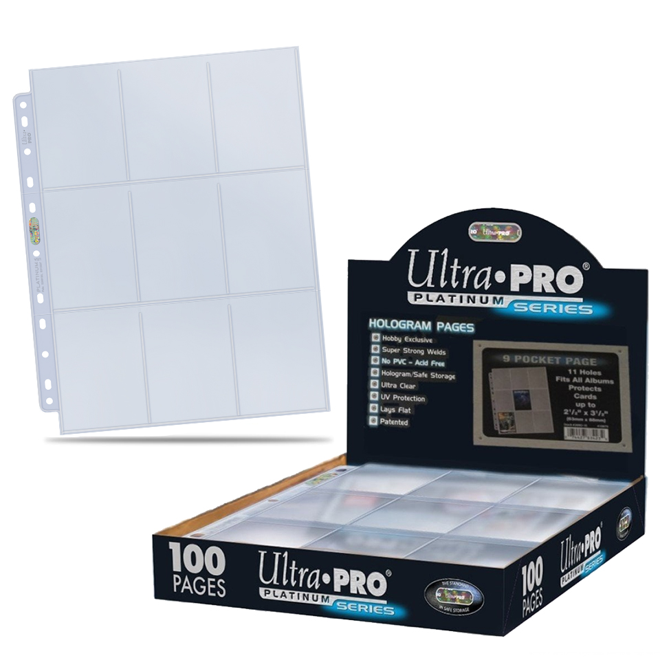 100 Ultra Pro PLATINUM Nine Pocket Pages