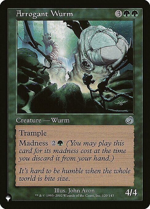 Arrogant Wurm Card Front