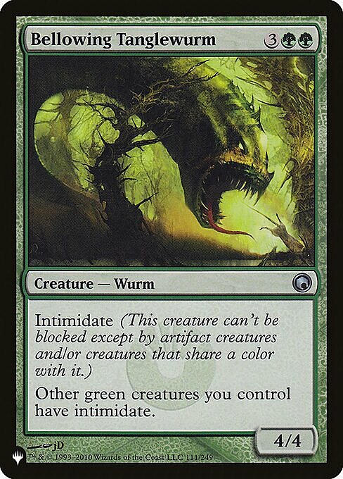 Bellowing Tanglewurm Card Front