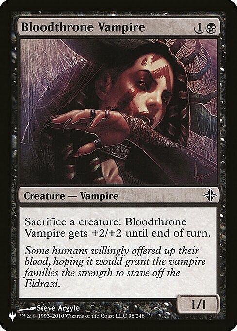 Bloodthrone Vampire Card Front