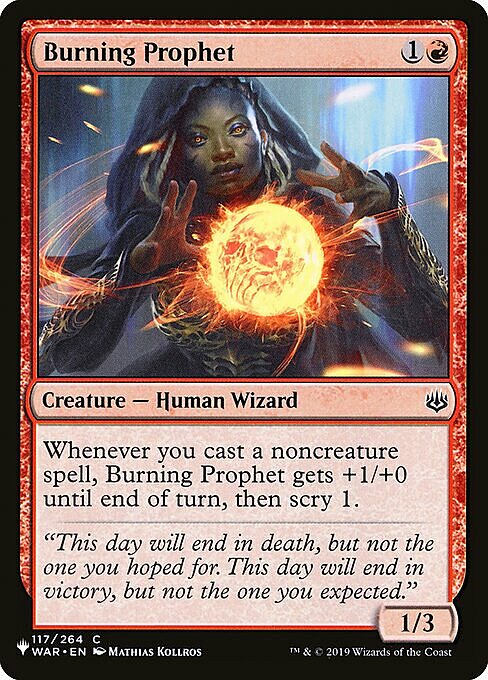 Burning Prophet Card Front