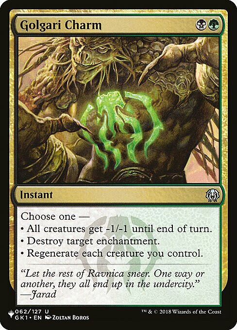 Golgari Charm Card Front