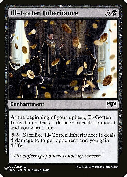 Ill-Gotten Inheritance Card Front