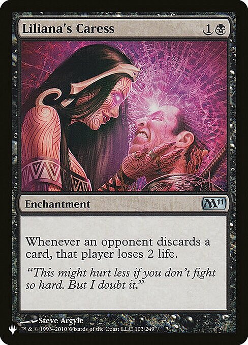 Liliana's Caress Card Front