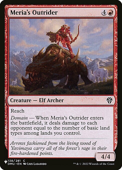 Meria's Outrider Card Front