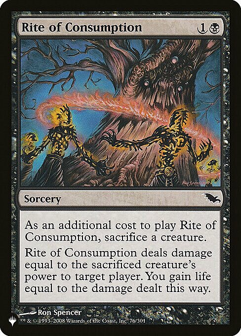 Rite of Consumption Card Front