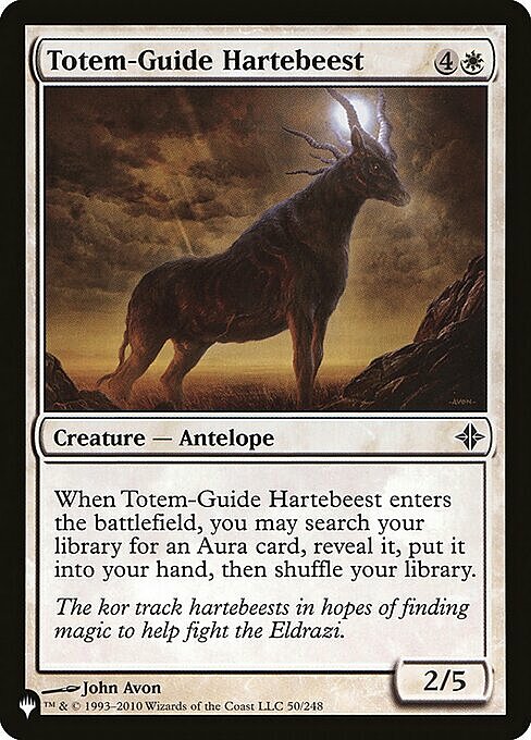 Totem-Guide Hartebeest Card Front