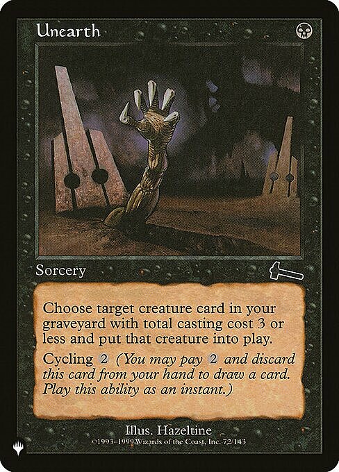 Unearth Card Front