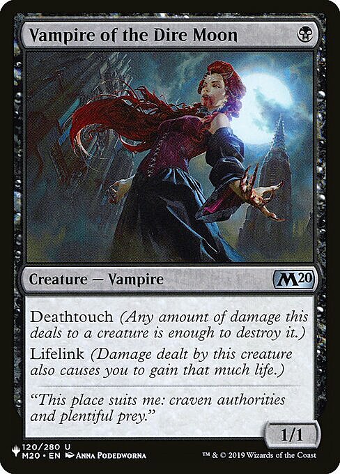 Vampire of the Dire Moon Card Front