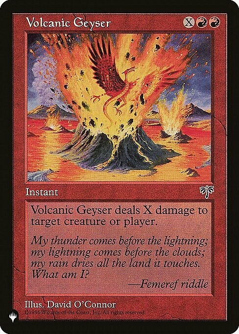 Volcanic Geyser Card Front