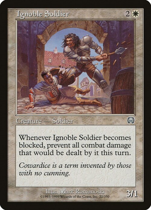 Ignoble Soldier Card Front