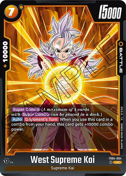 West Supreme Kai Card Front