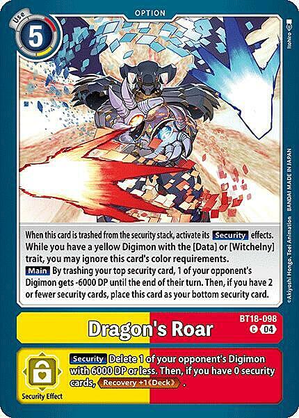 Dragon's Roar Card Front