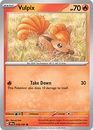 Vulpix Card Front