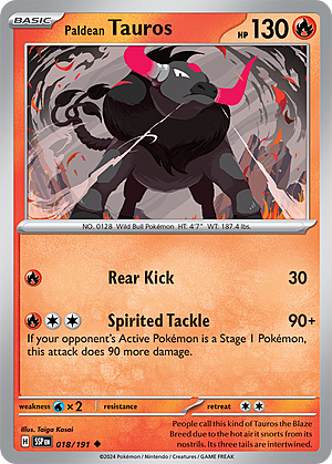 Paldean Tauros Card Front