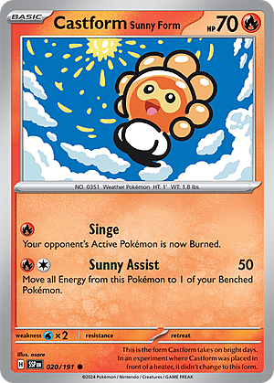 Castform Sunny Form Card Front