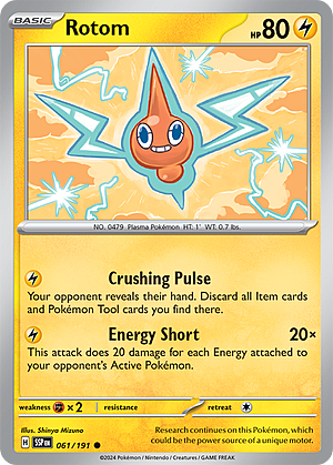 Rotom Card Front