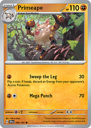 Primeape Card Front